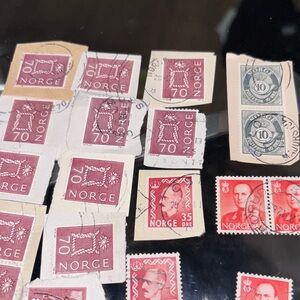 Vintage Norway Stamp Art Print